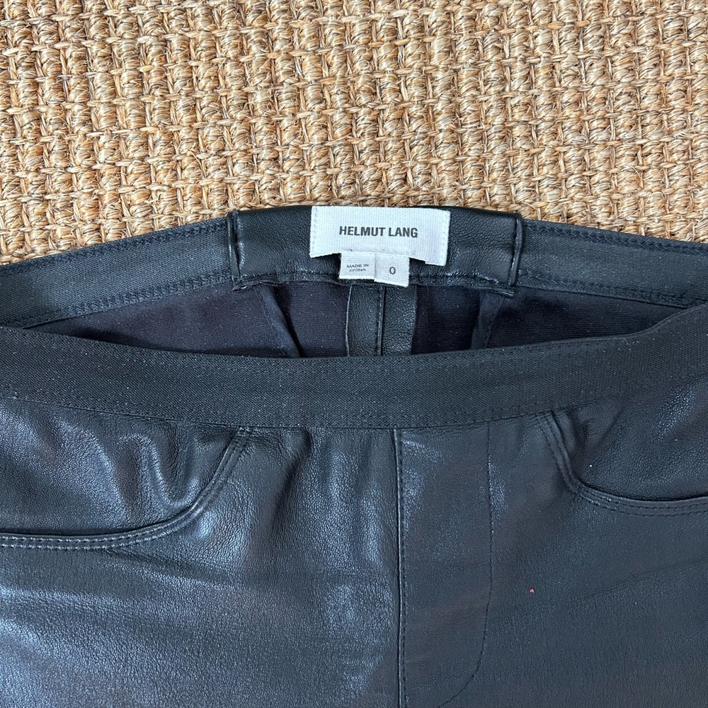 Helmet lang 100% leather pants size 0